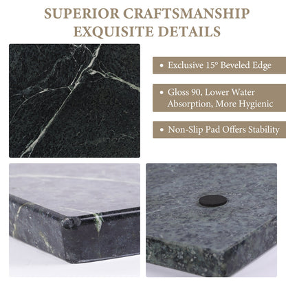 Koville natural stone pastry board in Indian Green