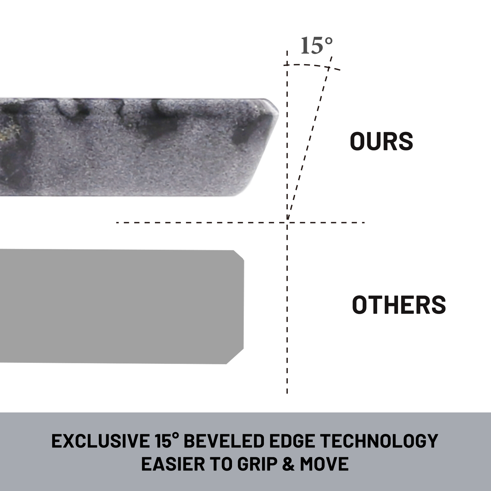Koville natural stone pastry board in Monte Grigio