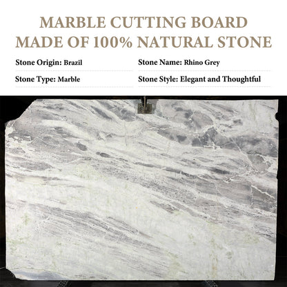 Koville natural stone pastry board in Rhino Grey