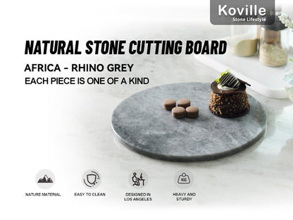 Koville round natural stone pastry board - Koville_Marble_Pastry_Board_-_round_D_280_Rhino_Grey_40.jpg