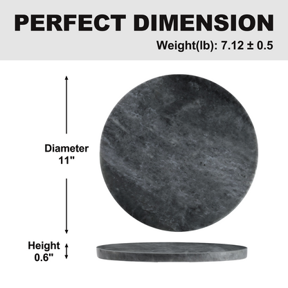 Koville round natural stone pastry board - Koville_Marble_Pastry_Board_-_round_D_280_Rhino_Grey_41.png