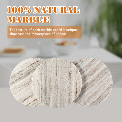 Koville round natural stone pastry board - Koville_Marble_Pastry_Board_-_round_D_280_T_12mm_Crystal_White_Wooden_8_bacdc001-0c19-451c-ad7f-7ffffab03d26.jpg