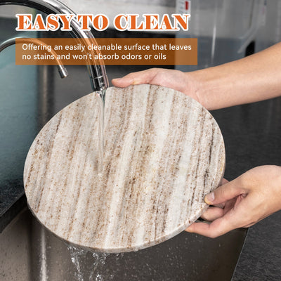 Koville round natural stone pastry board - Koville_Marble_Pastry_Board_-_round_D_280_T_12mm_Crystal_White_Wooden_9_01b7ca54-adb3-435d-b624-0f05a0cc3cce.jpg