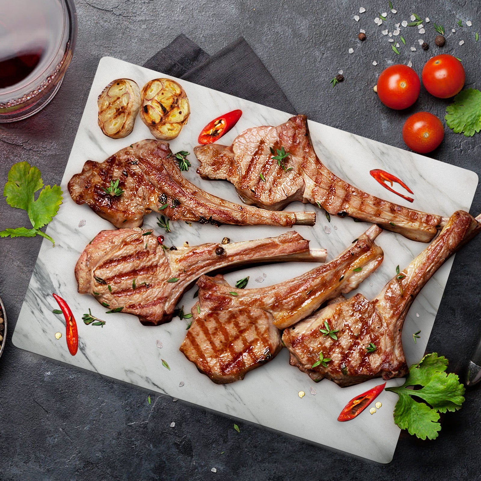 Koville natural stone pastry board in Arabescato