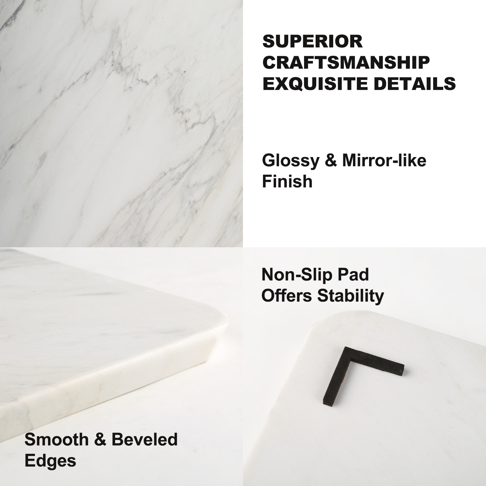 Koville natural stone pastry board in Arabescato