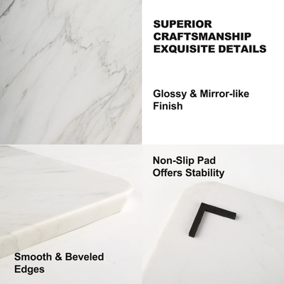 Koville natural stone pastry board in Arabescato