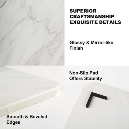 Koville natural stone pastry board in Arabescato