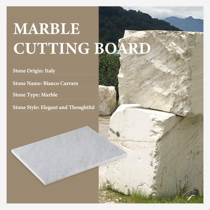 Koville natural stone pastry board in Bianco Carrara