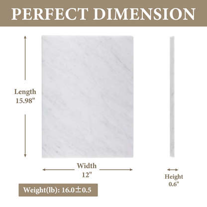 Koville natural stone pastry board in Bianco Carrara