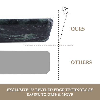 Koville natural stone pastry board in Indian Green