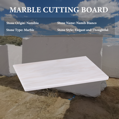 Koville natural stone pastry board in Namib Bianco