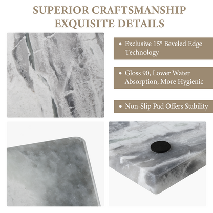 Koville natural stone pastry board in Rhino Grey