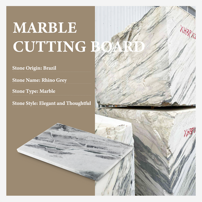 Koville natural stone pastry board in Rhino Grey