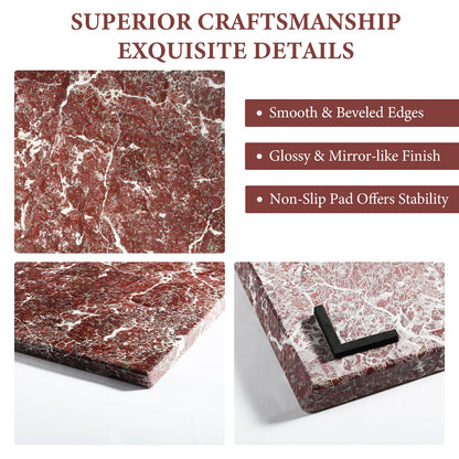 Koville natural stone pastry board in Rose Lepanto