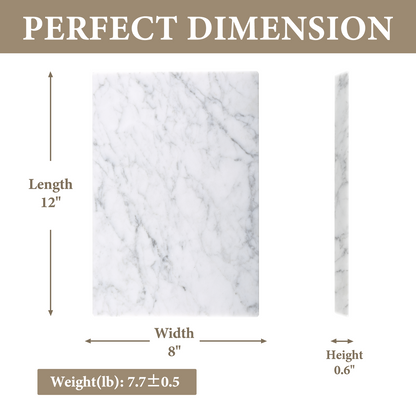 Koville natural stone pastry board in Bianco Carrara