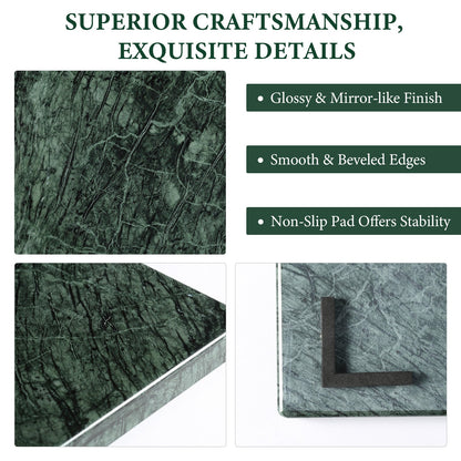 Koville natural stone pastry board in Indian Green