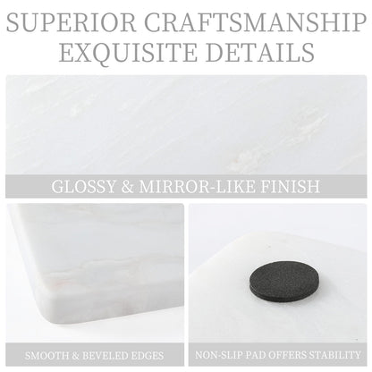 Koville natural stone pastry board in Namib Bianco