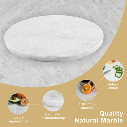 Koville round natural stone pastry board - Koville_Marble_Pastry_Board_-round_D_406_Rhino_Grey_8.png