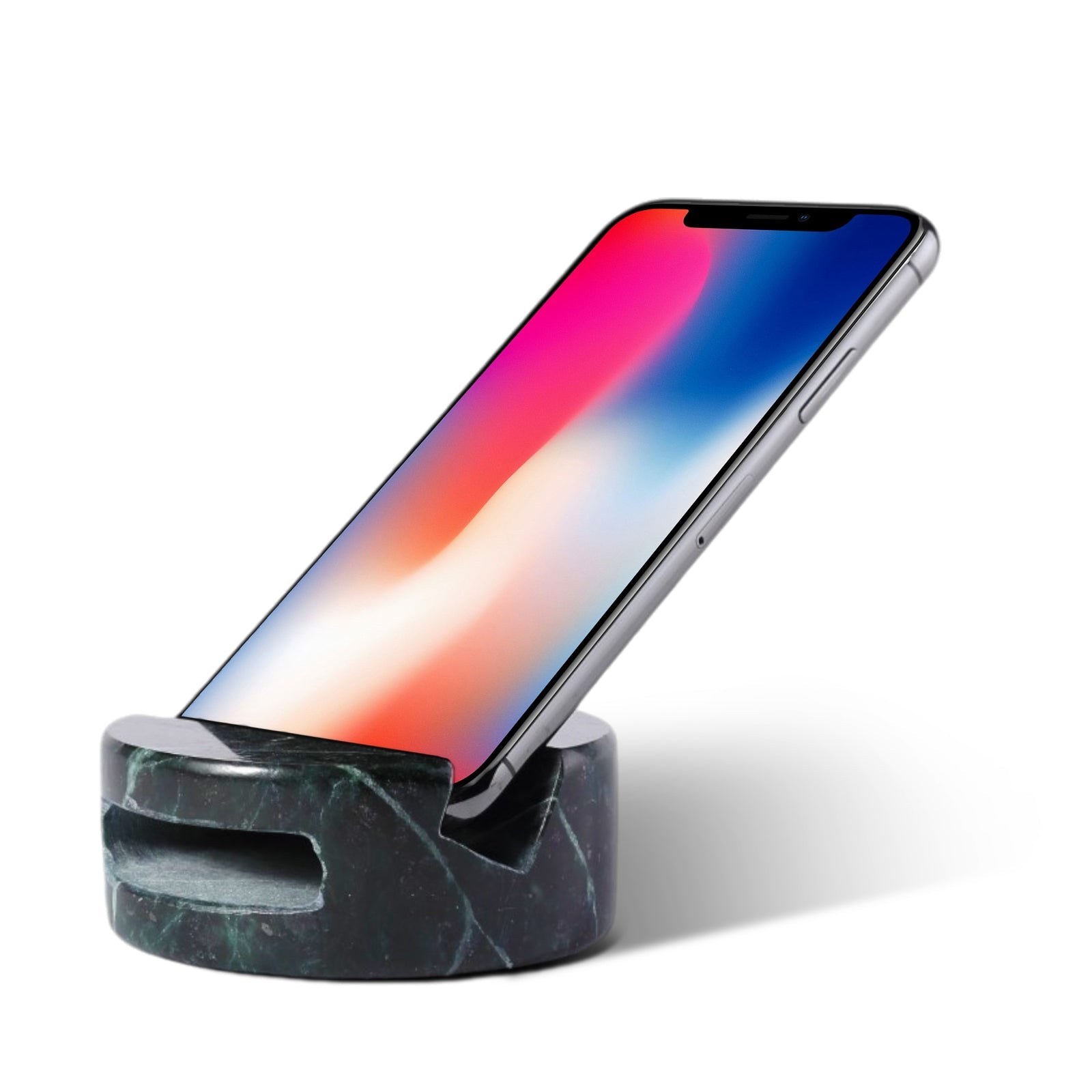 Koville Natural Stone Round Phone Holder for Desks - 90 in natural stone, product view 8