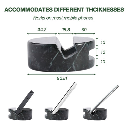 Koville Natural Stone Round Phone Holder for Desks - 90 in natural stone, product view 10