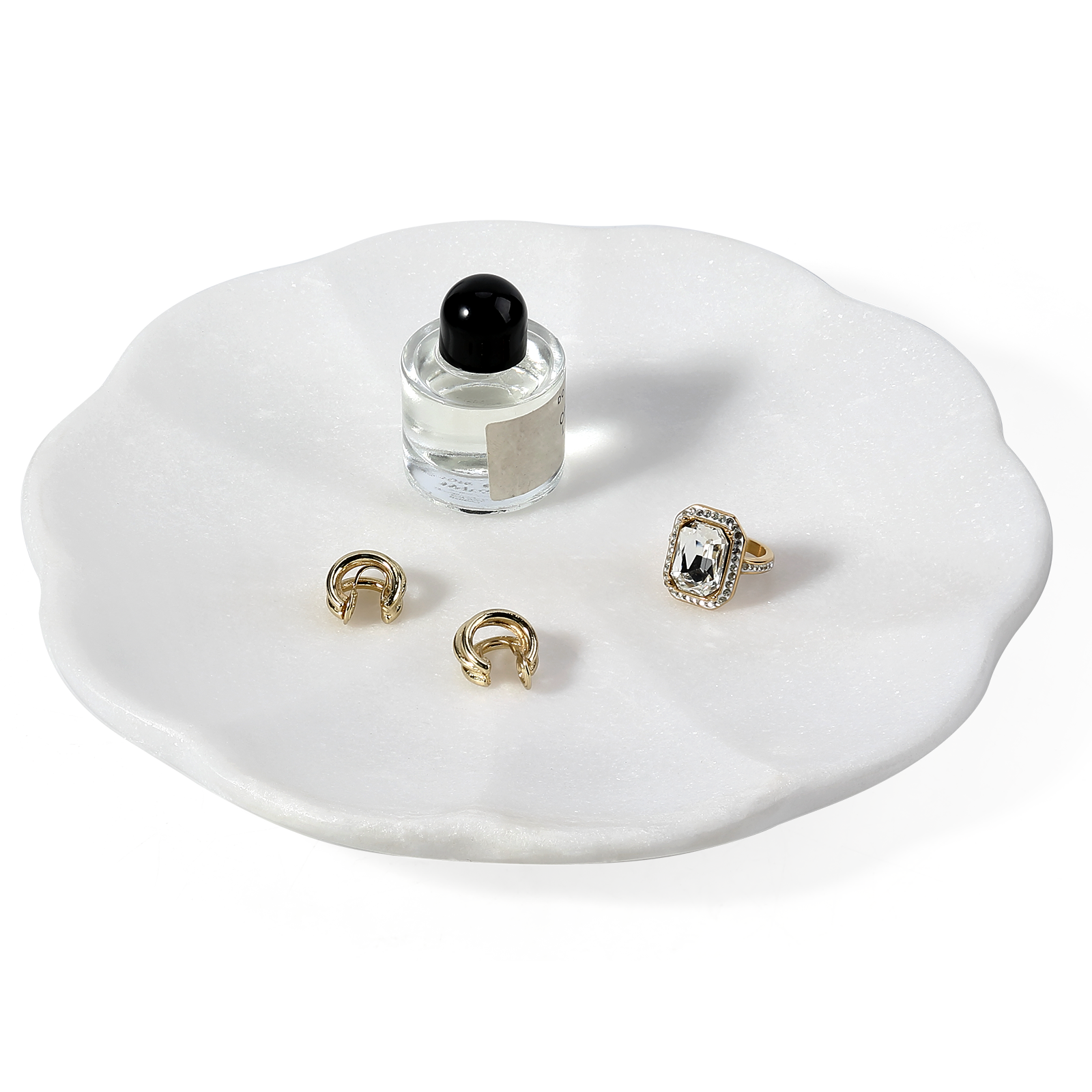 Koville pumpkin serving tray for table styling in Namib Bianco natural stone