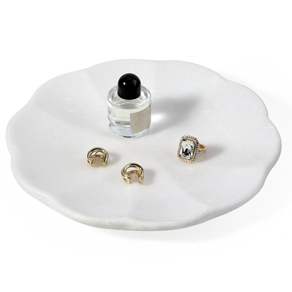 Koville pumpkin serving tray for table styling in Namib Bianco natural stone
