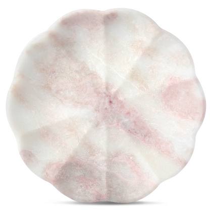 Koville pumpkin serving tray for table styling in Namibia Rose natural stone