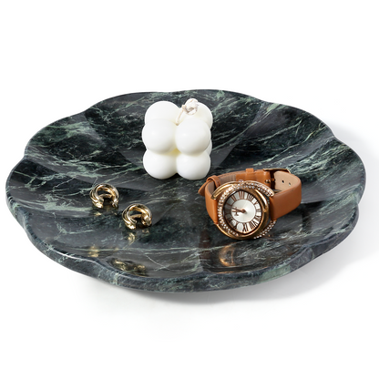 Koville pumpkin serving tray for table styling in Verde Alpi natural stone