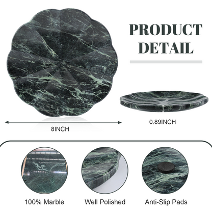 Koville pumpkin serving tray for table styling in Verde Alpi natural stone