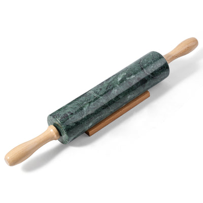 Koville Marble Rolling Pin, 9.8 in x 2.4 in in natural stone  IndianGreen