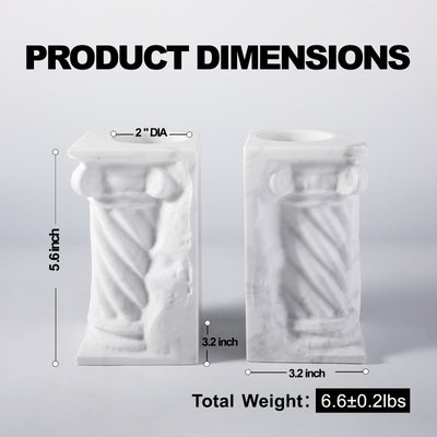 Koville Volakas marble Roman column vase bookends, set of two, view 3