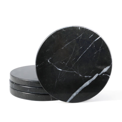 Koville Natural Stone Round Coaster Sets in Grigio Carnico, product view 11