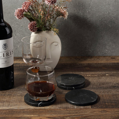 Koville Natural Stone Round Coaster Sets in Grigio Carnico, product view 15