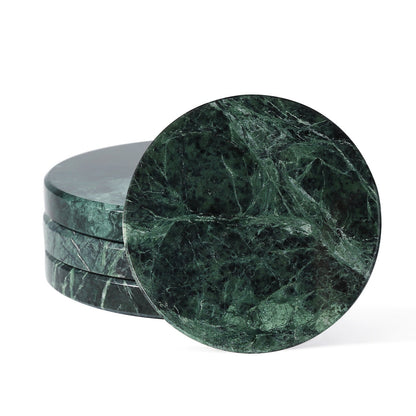 Koville Natural Stone Round Coaster Sets in Indian Green, product view 17