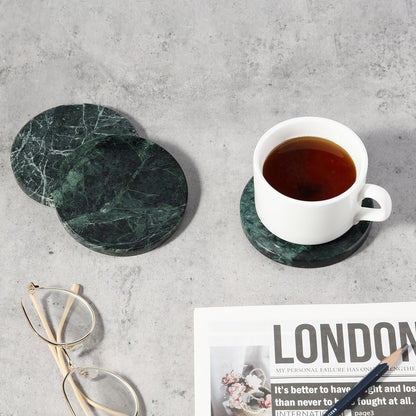 Koville Natural Stone Round Coaster Sets in Indian Green, product view 20