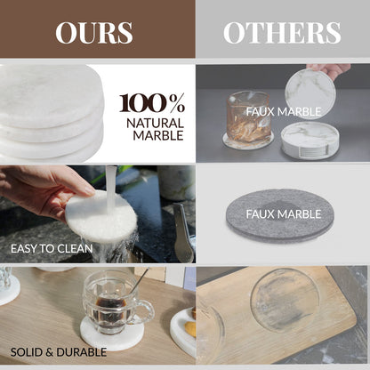 Koville Natural Stone Round Coaster Sets in Namib Fantasy, product view 23