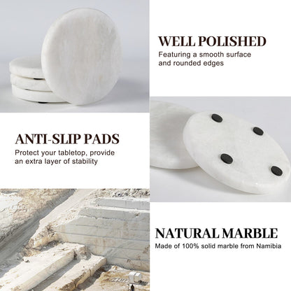 Koville Natural Stone Round Coaster Sets in Namib Fantasy, product view 25