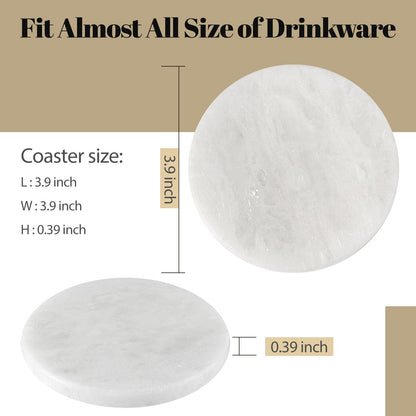 Koville Natural Stone Round Coaster Sets in Namib Fantasy, product view 40