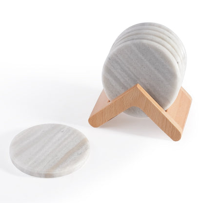 Koville Natural Stone Round Coaster Sets in Nestos, product view 48