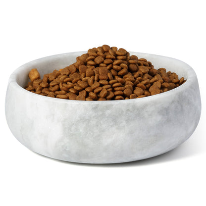 Koville natural stone pet bowl in Grigio Fantasy