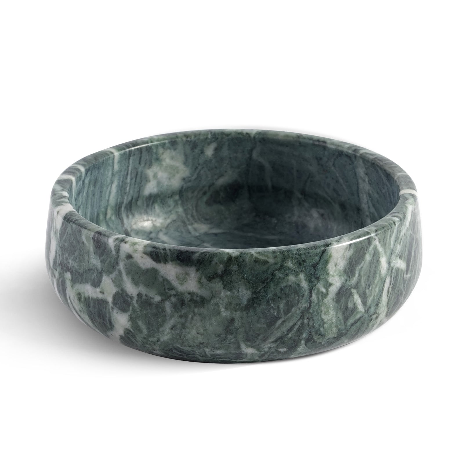 Koville natural stone pet bowl in Indian Green