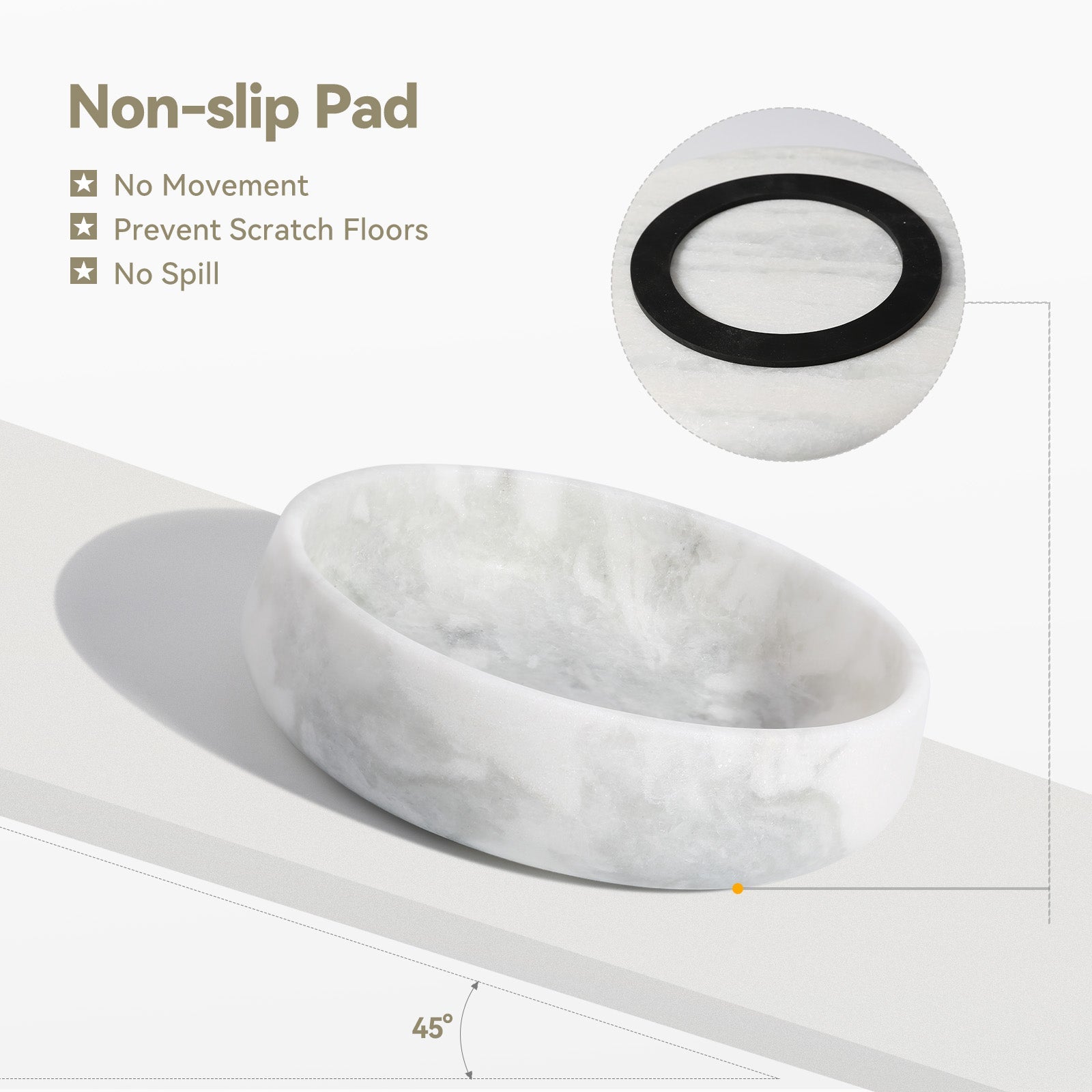 Koville natural stone pet bowl in Namib Fantasy