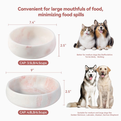 Koville natural stone pet bowl in Namibia Rose
