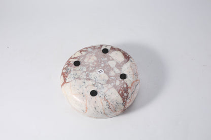 Koville natural stone pet bowl in New Calacatta Viola