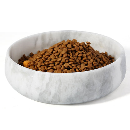 Koville natural stone pet bowl in Grigio Fantasy