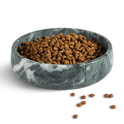 Koville natural stone pet bowl in Indian Green