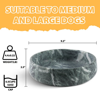 Koville natural stone pet bowl in Indian Green