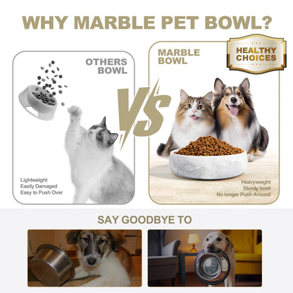 Koville natural stone pet bowl in Namib Fantasy