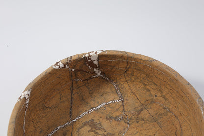 Koville natural stone pet bowl in Rainforest Gold