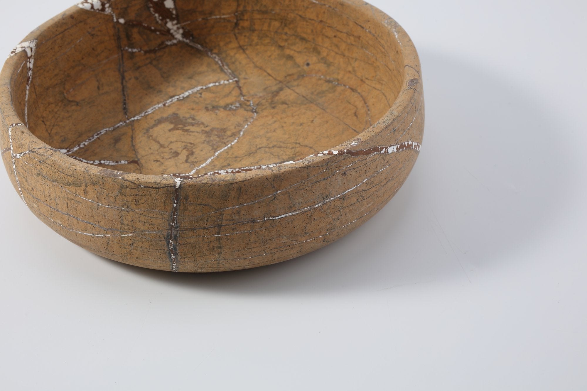 Koville natural stone pet bowl in Rainforest Gold